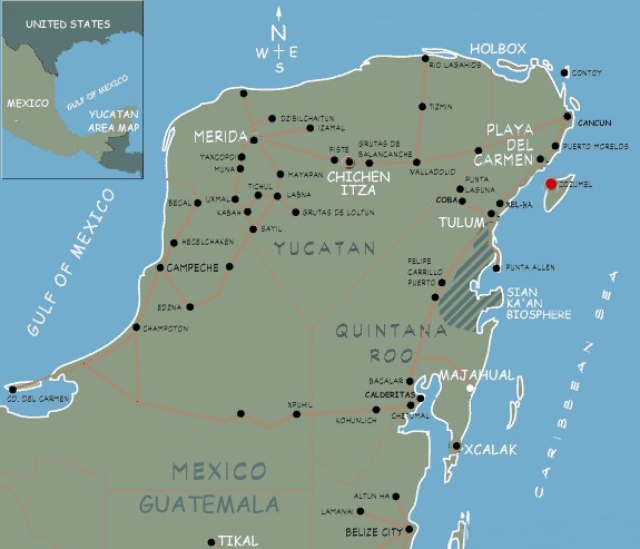 East Coast Mexico Map
